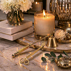 Luxury Gold Eco-Friendly <b>Candle</b> Snuffer by Ali Handicraft with Bell Design for Safe Extinguishing and Elegant Home Decor - Product Image 1