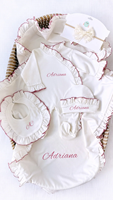Vêtements pour bébé fille à volants personnalisables avec monogramme, tenues de sortie de maternité, ensemble cadeau personnalisé en coton pour nouveau-né, grenouillère pour nouveau-né fille