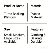 Plateforme de bain de soleil pour tortue d'eau peu profonde, rampe pour reptile semi-aquatique, décoration d'aquarium durable et écologique en ABS
