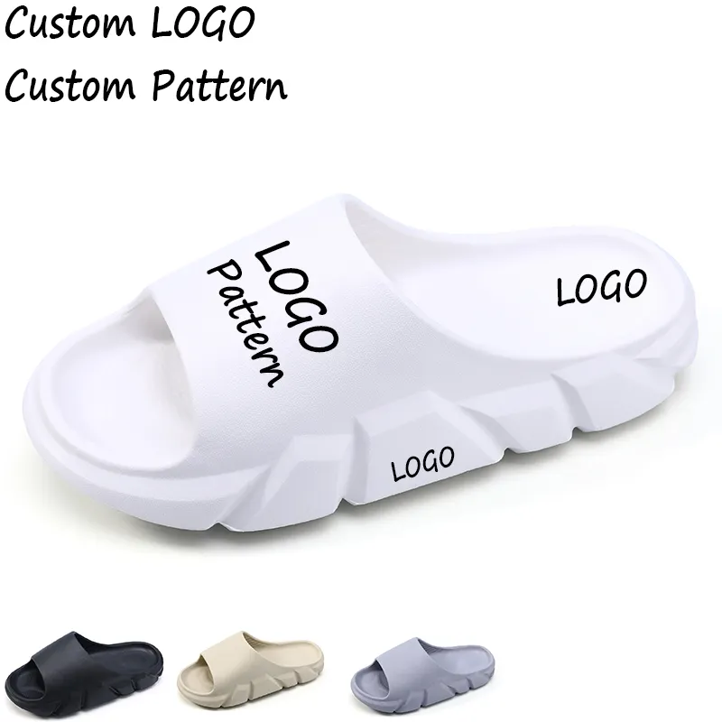 Ciabatte da uomo con logo personalizzato sandali estivi sandali da spiaggia per donna pantofole antiscivolo motivo personalizzato EVA