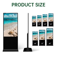 VISIGN 32 43 55 65 inci dalam ruangan Vertikal Digital Totem layar sentuh kios dengan Cloud Perangkat Lunak CMS untuk toko ritel Wayfinding