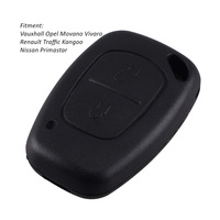 Coque de Clé Télécommande sans Boutons pour Voitures Vauxhall Opel Movano Vivaro Renault Trafic Kangoo Nissan Primastar, sans Lame