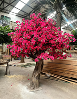 Pohon Bougainvillea Buatan Besar dalam Pot, Pohon Bunga Palsu Kustom untuk Dekorasi Lanskap Hotel, Toko, Dalam dan Luar Ruangan
