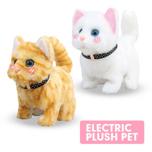 Juguete interactivo de gatito de peluche súper suave con ladridos que caminan y sonidos de gato realistas para el enriquecimiento de mascotas - Product Image 2