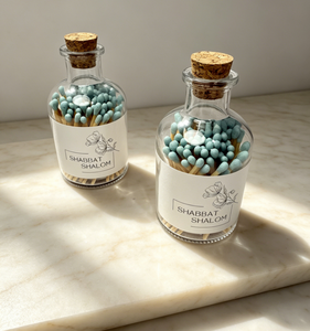 Vela de Vidro com Texto Floral Personalizado e Fósforos de Segurança de Madeira, Shabbat Shalom, Chá de Panela, Casamento Personalizado, Decoração Religiosa, Presente - Product Image 3