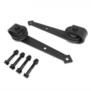 Quincaillerie pour <span class=keywords><strong>porte</strong></span> <span class=keywords><strong>coulissante</strong></span> intérieure en fer forgé Kit de glissière simple <span class=keywords><strong>suspendue</strong></span> sur <span class=keywords><strong>rail</strong></span> de 6.6 pieds <span class=keywords><strong>Porte</strong></span> de grange <span class=keywords><strong>coulissante</strong></span> pour système de rails - Product Image 2