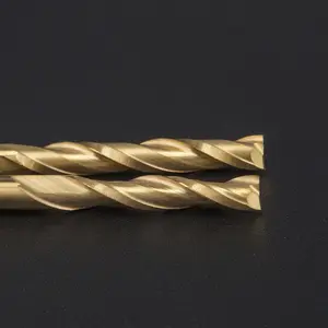 HUHAO 2 Flutes Spiral Milling Cutter Carbide Tungsten Steel Drill Bit Wood Router Cutter