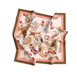 Pañuelo de Seda con Estampado Europeo Americano para Mujer, Transpirable, Cuadrado, con Estampado Digital, Reversible, a la Moda, para Uso Diario en Todas las Estaciones - Product Image 1