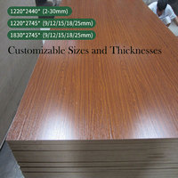 Panneau de MDF brut en gros, panneau de fibres à densité moyenne non fini 1220x2440mm/1250x2500mm pour découpe sur mesure de meubles