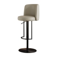 Moderne Luxus 2-teilige Verstellbare Schwarze Edelstahl Drehbare Kommerzielle Barhocker Set für Küche Wohnzimmer