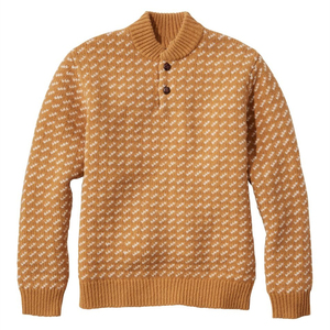 Custom Custom OEM Classic <span class=keywords><strong>Ragg</strong></span> Woll pullover Chunky Knit Americana Retro Premium Woll mischung Henley Strick pullover Schwergewicht - Product Image 1