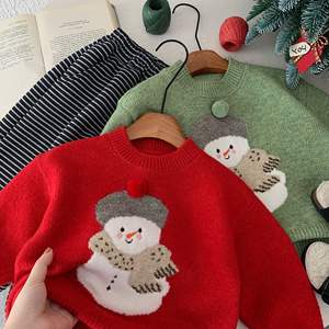Vêtements pour enfants Style de Noël <span class=keywords><strong>Pull</strong></span> pour bébé 2025 Nouveau style d'hiver <span class=keywords><strong>Pull</strong></span> épais en tricot Hauts pour garçons et filles - Product Image 1