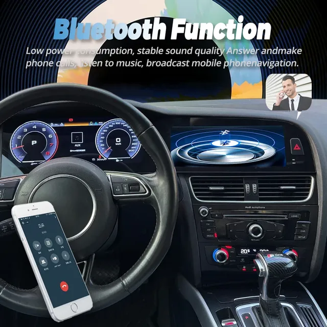 12.3+10.25" Dual Screen for Audi A4 A5 A4L S5 B9 RS4 RS5 Q5 2009-2016 Car Android Multimedia Player 4G WiFi GPS Carplay HeadUnit