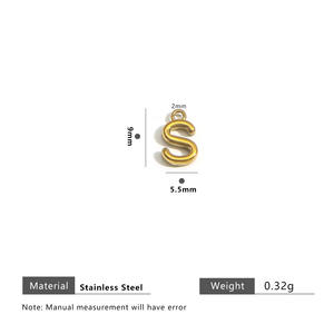 Dijes de Letras del Alfabeto de Acero Inoxidable para Hacer Joyas, Collares y Pulseras, Venta al por Mayor - Product Image 6