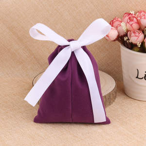 Sacs en velours à cordon avec logo personnalisé 10x12 cm pour bijoux - Product Image 6