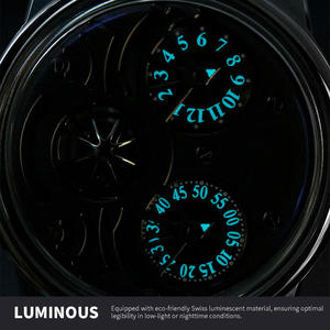 Montre automatique squelette personnalisée avec logo, fabrication OEM, acier inoxydable 316L, étanche, lumineuse, bracelet en cuir italien - Product Image 4
