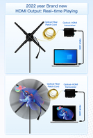 Ventilateur LED holographique 3D HDMI-Fibre de 65 cm le plus performant avec transmission de signal en temps réel pour les réunions et les jeux interactifs