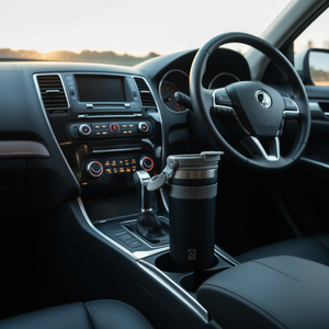 Gobelet isotherme portable en acier inoxydable Termpo 550 ml, tasse de voyage pour voiture - Product Image 3