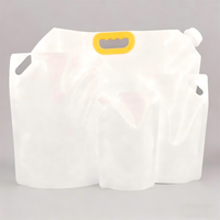 Pochettes souples à bec verseur imprimées en gravure blanche 1L 5L, recyclables, portables, pliables, de qualité alimentaire pour liquides (eau, vodka, champagne, tequila)