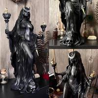 Statue en résine de sorcière de nuit grecque 16cm Sculpture artistique peinte Ornement d'autel décoratif Décoration de maison mythologique