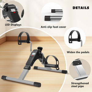 Mini bicicleta estática portátil de acero, Pedal de mano y pie, entrenador plegable para interiores, máquina de belleza para piernas, entrenador de bicicleta - Product Image 2