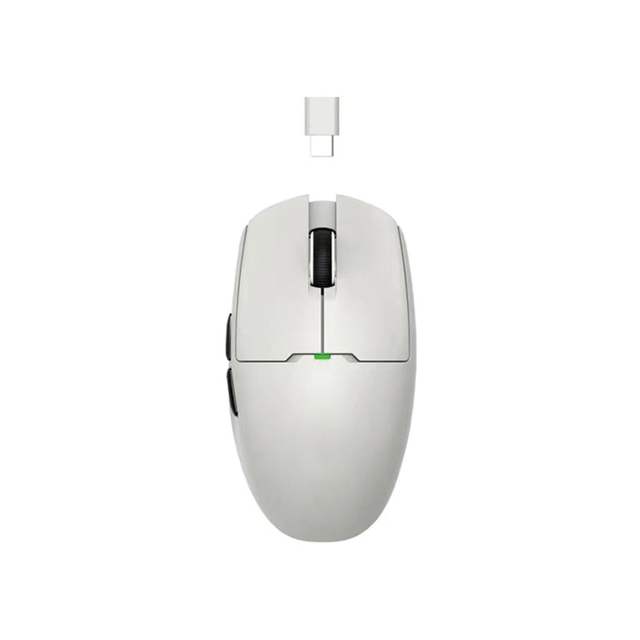 Customized 5D Wired USB 2.4G BT Tri-mode Right-Handed Gaming Mouse 4000 DPI Black and White Lightweight Stock for Gamers