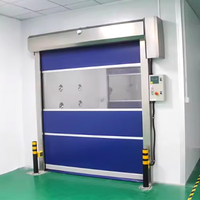 Puerta Rápida Lateral de Aluminio de Diseño Moderno con Control PLC, Seguridad Infrarroja y Función Antiviento para Fábricas y Logística