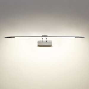 Applique murale moderne en acier inoxydable, lumière LED pour miroir de salle de bain, blanc chaud 3500K, montage en surface, intensité variable, base G13 - Product Image 4