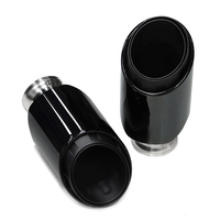 SYPES voiture acier inoxydable fibre de carbone système de pointe d'échappement Quad silencieux pointe tuyaux d'échappement pour 2011-2014 porsche Cayenne 958-1