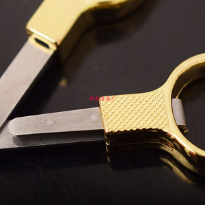 Tijeras de Pesca Plegables BoYuan, Mini Herramienta de Corte de Acero Inoxidable, Mango Dorado Rosa, Equipo Portátil para Exteriores - Product Image 2