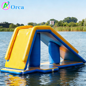 Nouvelle conception d'équipement aquatique, <span class=keywords><strong>toboggan</strong></span> flottant gonflable en PVC de 0,9 mm pour jeux aquatiques, en vente - Product Image 2