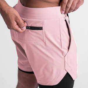 Custom Logo <b>Mens</b> High Quality 2 in 1 Running Double Layer Back <b>Towel</b> Loop Sports <b>Shorts</b> - Product Image 2