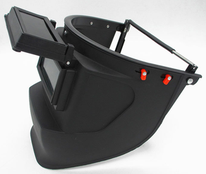 ANT5PPE, gafas dobles protectoras químicas negras, máscara de arco eléctrico PP a prueba de salpicaduras, protección facial de soldadura de cuero sin casco - Product Image 6