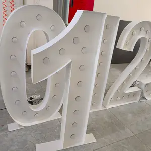 Hongsen Tent Letters 4ft Led Nummer Voor Bruiloft Custom Gigantische Logo Grote Liefde Licht Up Nummer Teken Voor Feest