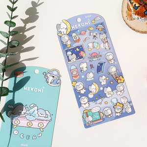 Nekoni Animal Tigre Dinosaurio Kitty Shark Bunny Bear Calcomanías Pegatinas <span class=keywords><strong>para</strong></span> <span class=keywords><strong>diseños</strong></span> originales Calcomanías <span class=keywords><strong>de</strong></span> vinilo <span class=keywords><strong>de</strong></span> PVC - Product Image 2