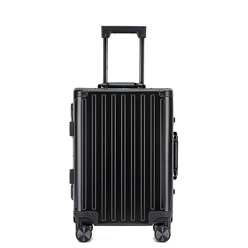 Custom wholesale travel luggage bag manual box travel hand carts luxury aluminum travel hand bus luggage box
