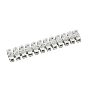 Bloque de Terminales YS Barrier de 12 Posiciones, 15A, AC380-400V, Blanco Lechoso, Plástico PP, Tipo H, Interfaz Estándar de Latón - Product Image 1