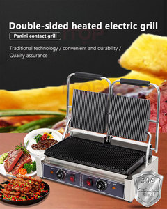 Venta directa de fábrica, equipo de cocina de uso comercial, prensa de sándwich Panini eléctrica de acero inoxidable, parrilla de <span class=keywords><strong>contacto</strong></span> - Product Image 2
