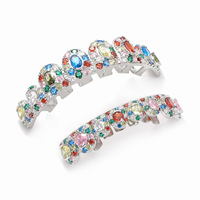 Grillz CZ colorés style Hip Hop Rap, bijoux dentaires, accessoires de mode statement Iced Street Punk pour hommes et femmes, vente en gros
