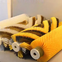 Brosse industrielle motorisée pour nettoyage de convoyeurs, balayeuse pour mines de charbon et usines de sable, diamètre de poils personnalisable