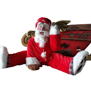 Babbo Natale a grandezza naturale in fibra di vetro con decorazione a slitta - Product Image 6
