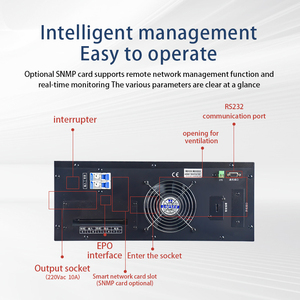 Fuente de Alimentación de Respaldo de Batería UPS de 10KVA 1000VA con 15 Minutos de Autonomía a Carga Completa para Instrumentación, Redes y Dispositivos de Comunicación - Product Image 3