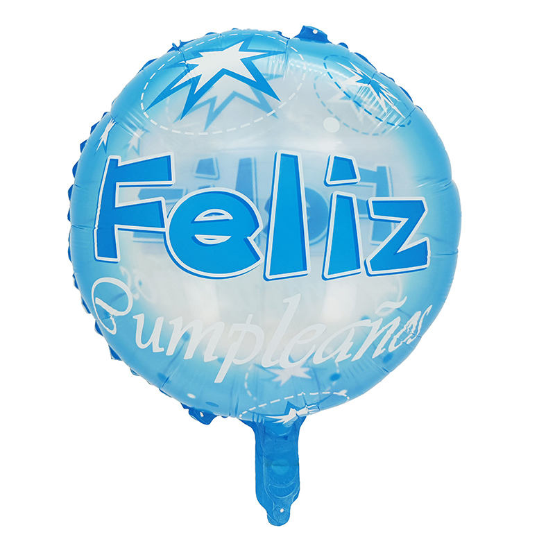 Boule transparente espagnole 18 pouces bleu