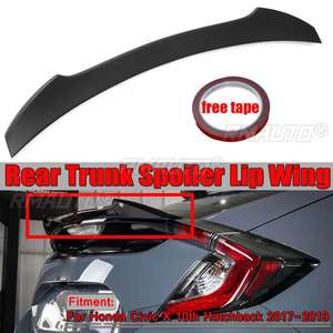 สปอยเลอร์หลังรถยนต์สีดำด้าน สำหรับ Honda Civic X รุ่นที่ 10 Hatchback ปี 2017-2019 ปีกสปอยเลอร์ฝากระโปรงท้าย - Product Image 1