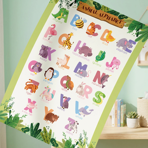 Póster de aprendizaje del alfabeto ABC, arte de pared con patrón de follaje moderno para el regreso a la escuela (157 g) - Product Image 2