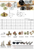 Venta Directa de Fábrica, Tuercas de Seguridad de Tres Orificios Galvanizadas Tipo Cap T de 25 mm de Espesor, Estilo Escalada, para Patas de Muebles y Sofás