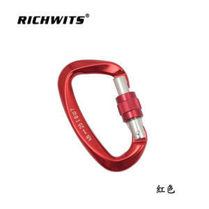 Mousqueton d'escalade en aluminium 25KN, type D, verrouillage automatique, boucle à dégagement rapide, verrou principal de yoga, fabriqué en aluminium aéronautique - Product Image 6