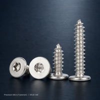 Vis autotaraudeuses ultra-minces à tête plate Torx de précision A2-70 SS304 M0.8-M6 métriques pour caméra de drone et optique
