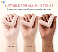 Stylo tampon pour eye-liner effet ailes de chat sans marque, personnalisé, séchage rapide, anti-bavures, résistant à l'eau, noir et marron