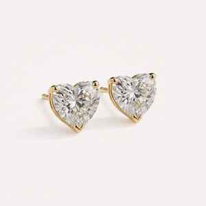 Elegant Heart Cut Lab Grown Diamond <b>Stud</b> <b>Earrings</b> for Women VVS1 Clarity <b>Fine</b> Jewelry Gift Anniversary Style - Product Image 3